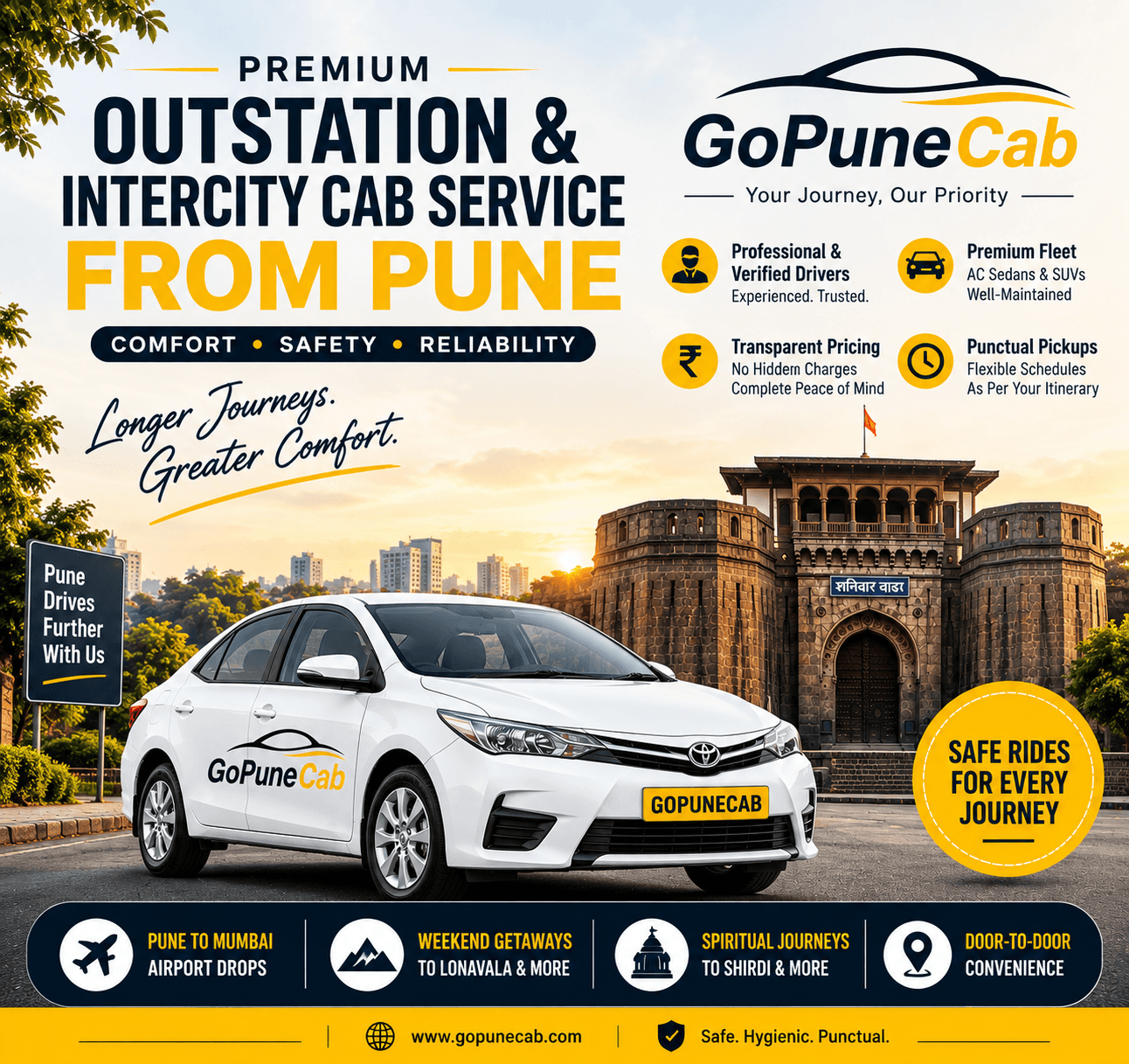 Premium outstation cab service by GoPuneCab